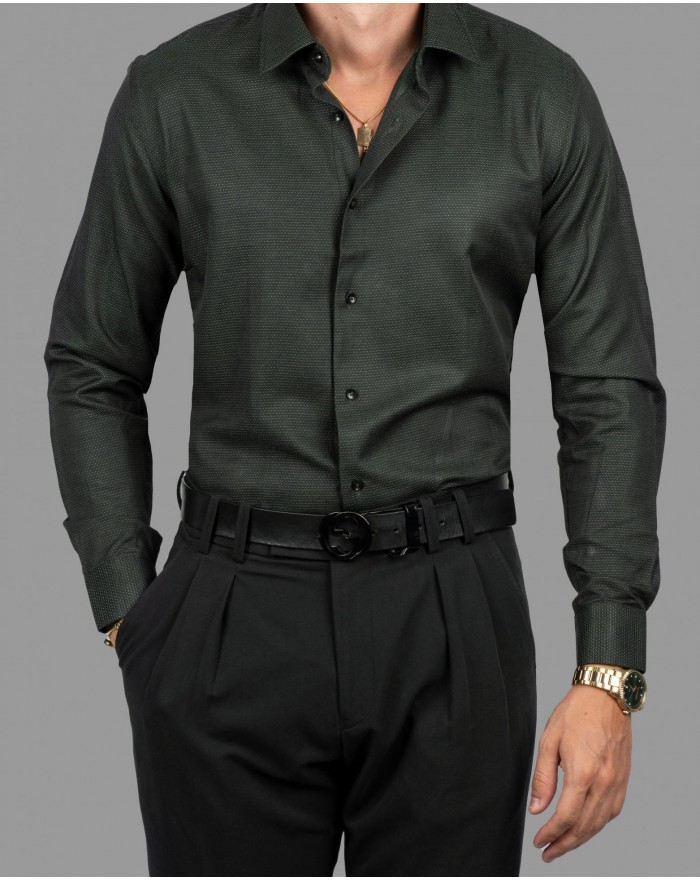 Ανδρικό πουκάμισο μαύρο Dezign